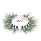 Eyelash Mink Eyelash Custom Private Label Colored Mink Eyelash 3D Colorful Mink Eyelash Christmas Halloween Lashes