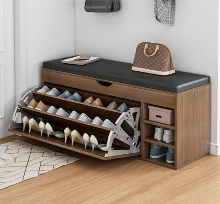 Modern Shoe cabinet stool one multifunctional household large capacity multilayer shoe rack