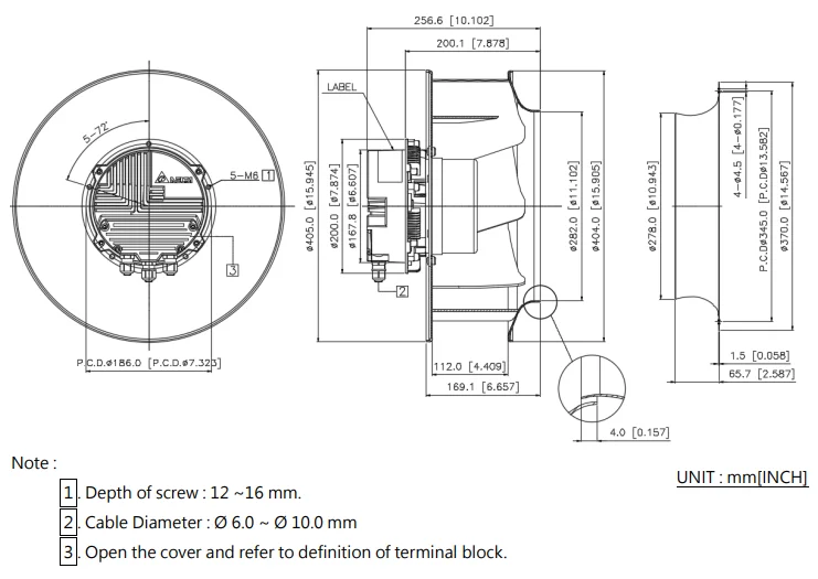 Air Handling Unit, GTB040PUD26R, N1, 400V, 50/60Hz - detail 16