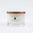 Candle Private Label Customized Logo Classic Scented 3 Wick Candle With Glass Candle Jars