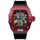 Watch Men's Sports Waterproof Watch Fully Automatic Mechanical Watch Hollow Square Men's Watch Wholesale