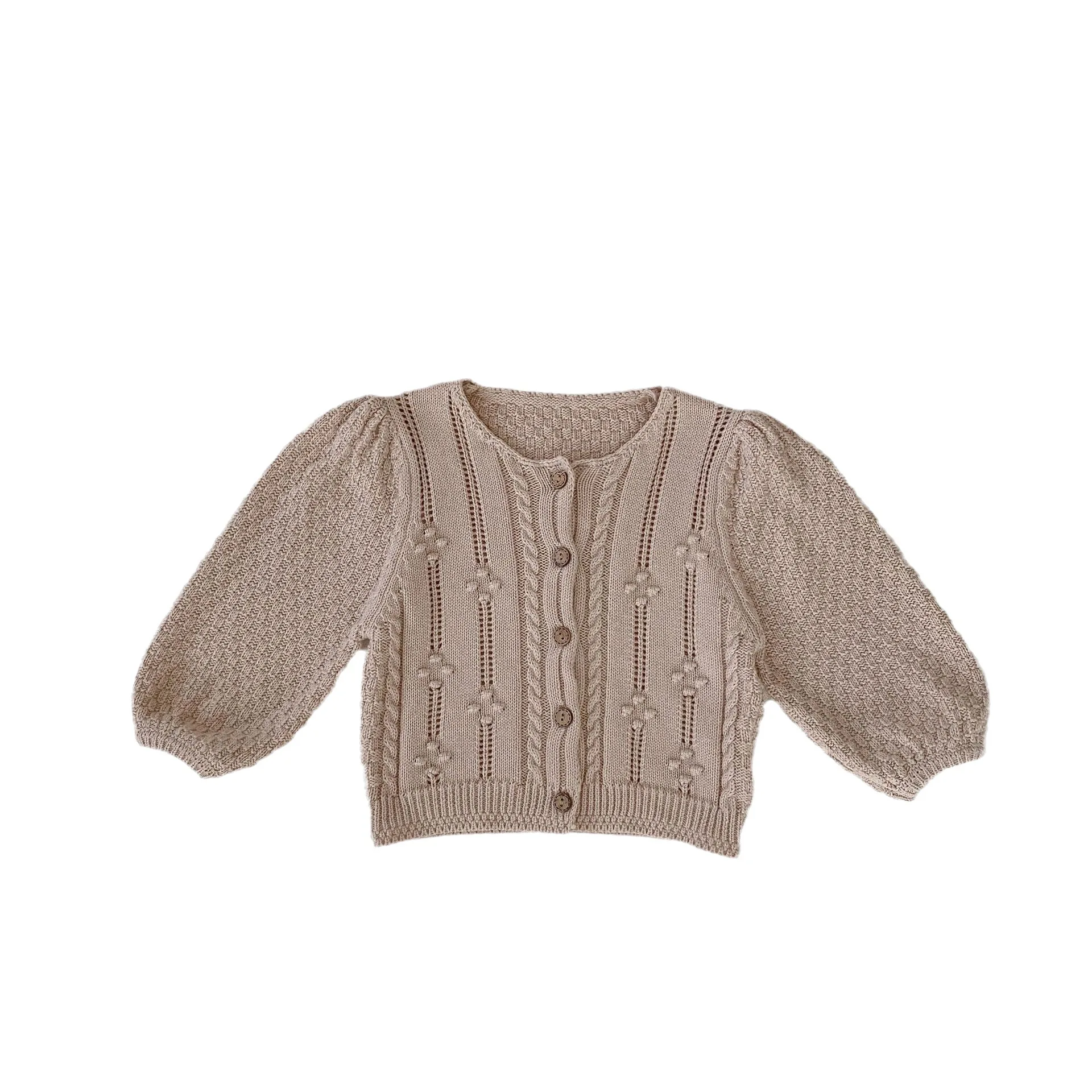 Engepapa Baby Knitwear Spring and Autumn Infant Knitted Cardigan Fashion Girl Long Sleeve Coat 100% Cotton