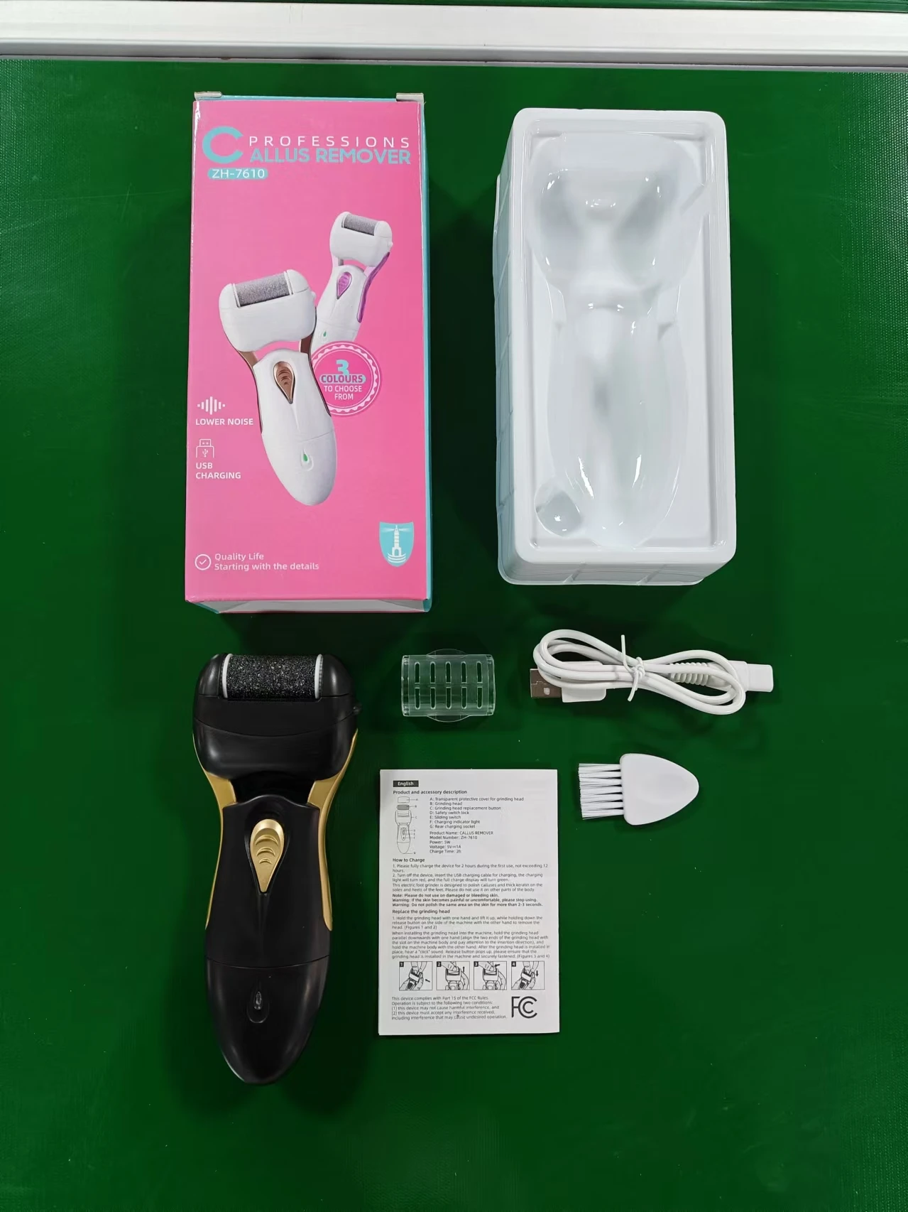 High-Efficiency Rechargeable Electric Foot Scraper and Grinder Smoother Callus Eliminator and Remover for Car and Household Use details