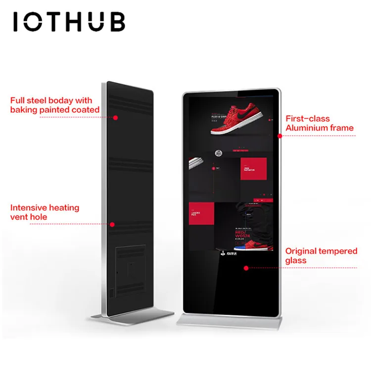 42 inch floor stand lcd touch screen advertising display factory