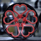 Inch 18 19 20 21 22 Inch Of Aluminium Alloy Forged Car Wheels Custom Prink Color High Quality Red Love-hearts Style