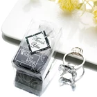 Diamond Factory Direct Sale Crystal Color Acrylic Diamond Ring Custom Color Plastic Crafts Acrylic Diamond Ring