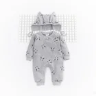 Wholesale Baby Wholesale Custom Toddler Outfit Newborn Baby Clothes Romper Clothing Long Sleeve Cotton Romper With Hoodie