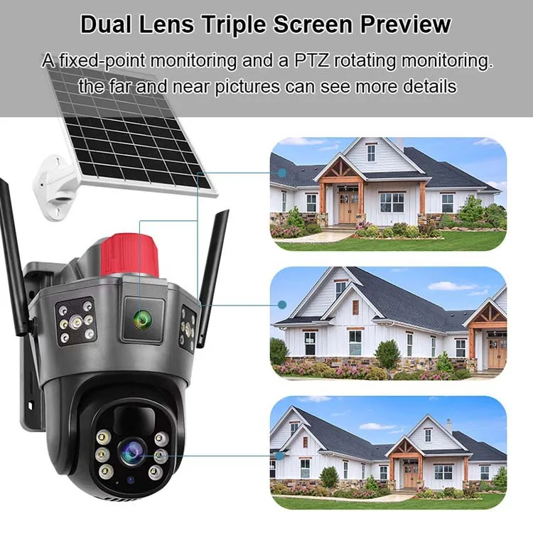 V380 Solar Camera Outdoor Night Vision Cameraptz 4gSolar Camera