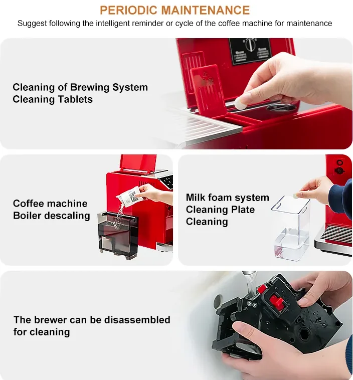 product fully automatic coffee maker with touch screen and milk frother for home use-21