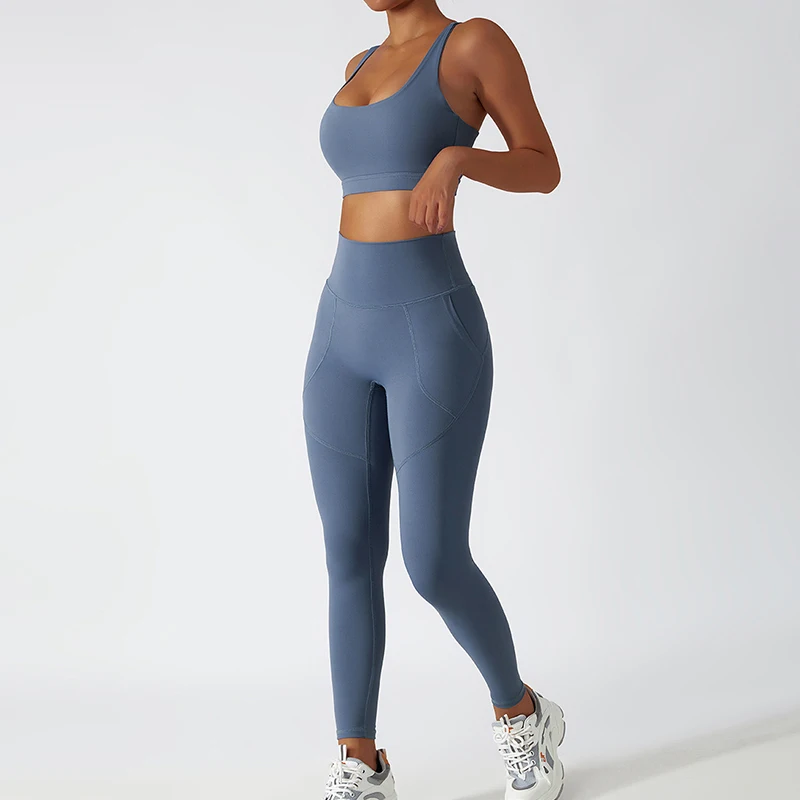 Recycle Fabric Gym Sportswear Four-Piece Exercise Leggings Fitness Wear Women Yoga Sport Set Sexx Yoga Suit Sport Wear