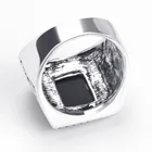 Silver Turquoise Rings Vintage Silver Tone Geometric Blue Turquoise Rings