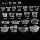 Round Bowl Bowl With Lid Custom Transparent Round Disposable Plastic Takeaway Reusable Fruit Salad Bowl With Lid