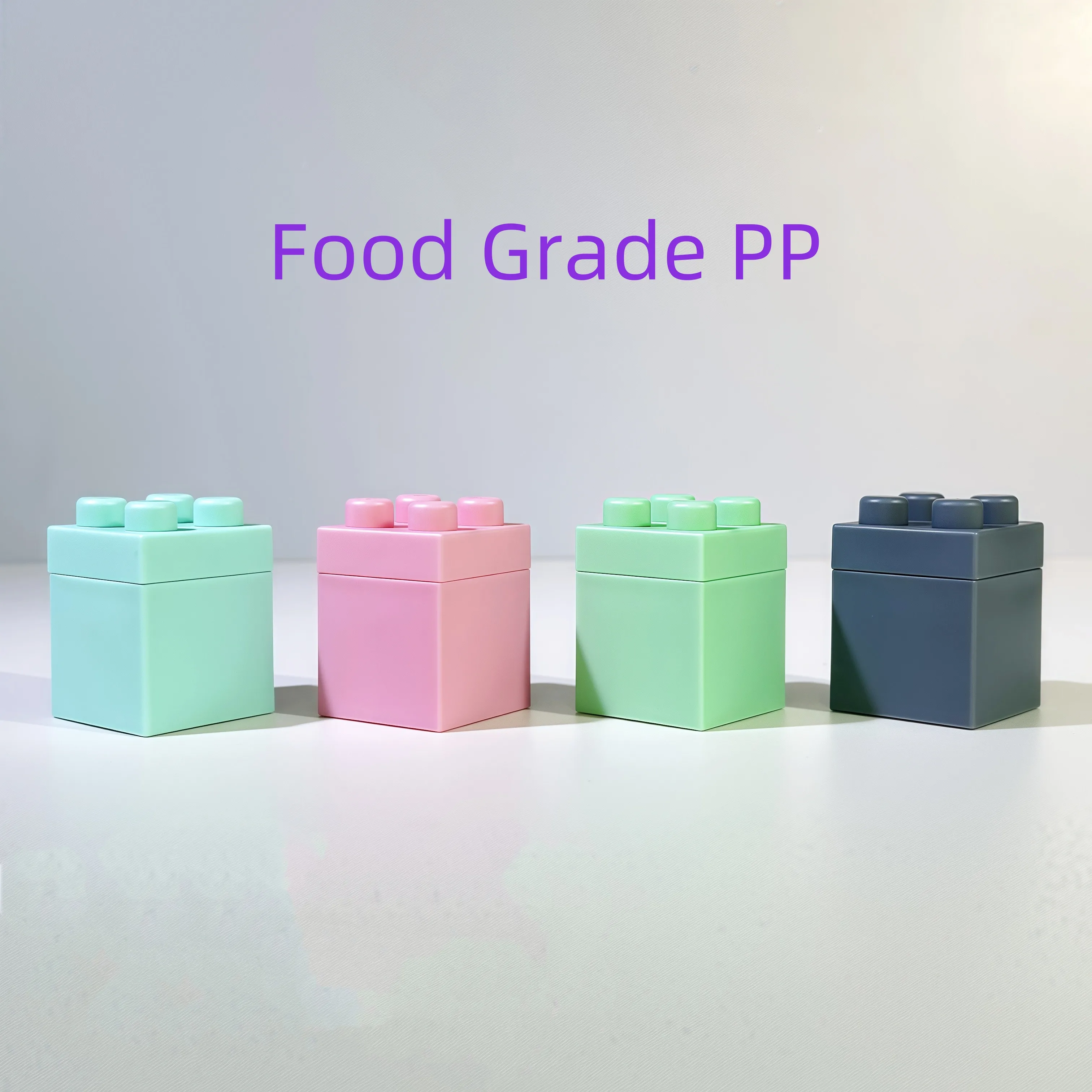Disposable Plastic PP Cosmetic Cup with 8ml Capacity Food Grade Building Block Design for Facial Cream Lotion
