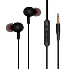 Wired Handsfree Wired Factory Supply In-Ear Wired Handsfree Earphone Black Stereo Earphones With Mic