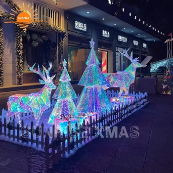Commercial large LED Outdoor Giant Christmas tree decoration for shopping mall decoration