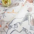 Linen Fabric Printed Linen Fabrics 21*21s/52*53 Custom Digital Printing 21S 102GSM 100% Pure Linen Soft Fabric Textile