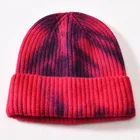 Tie Dye For Wholesale Hign Quality Striped Splash Ink Feeling Women Beanie Hat Tie Dye For Winter