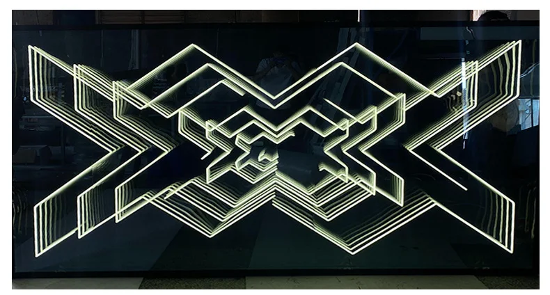 product stainless steel three dimensional mirror multi layer hangingledled luminous characters infinite extension abyss billboard-1