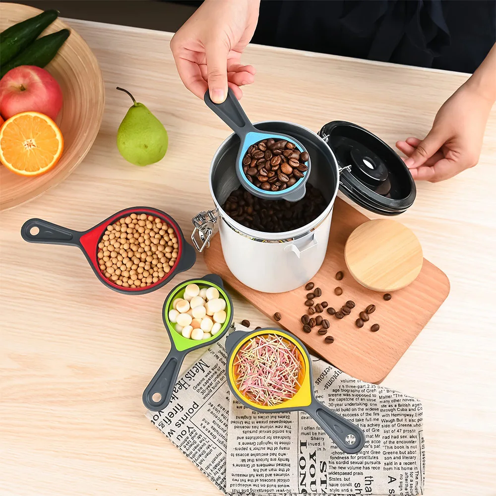 8-Piece Foldable Silicone Measuring Spoon and Cup Set Colorful Kitchen Baking Tools for Baking factory