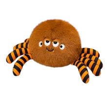 Halloween Pumpkin-Shaped Squeaky Dog Toy with Rope Interactive Pet Movement Toy