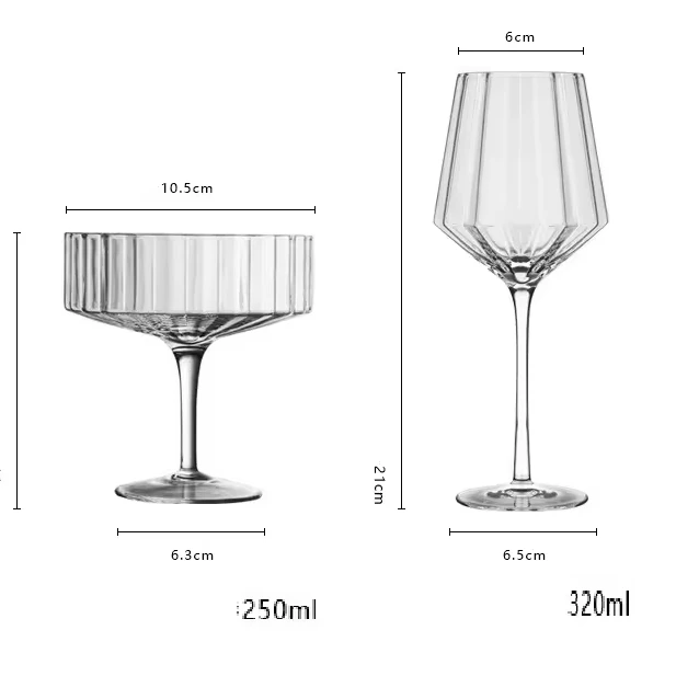 Light Luxury Crystal Glass Goblet Large Capacity Burgundy& Red Wine Glass Red Bow Tie Tulip whisky Wine Glass