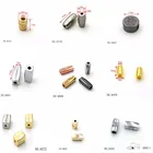 Gold Plating Metal Bead Logo Engraved Bead Accessories For Decorative