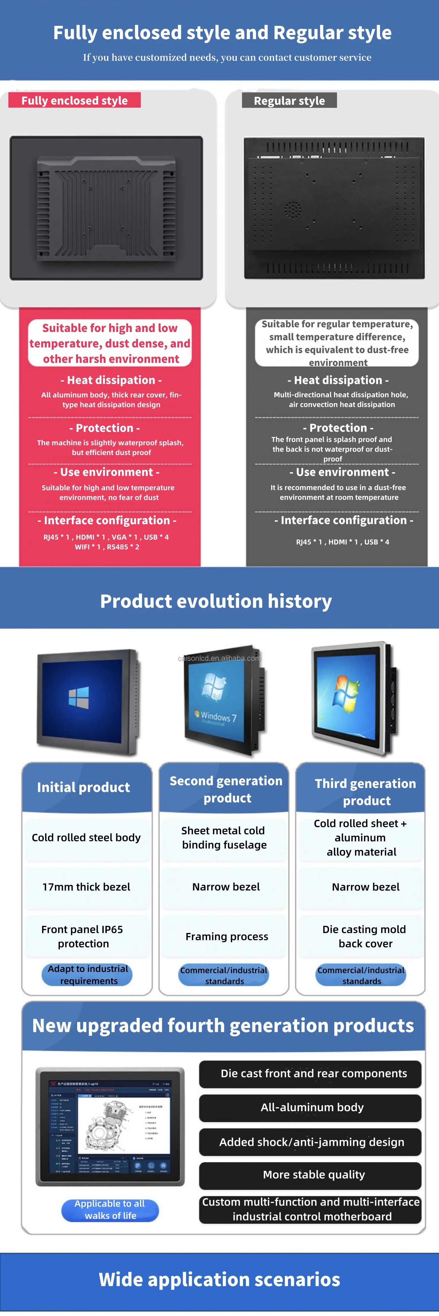 215 all aluminum industrial touch display android computer all in one machine intelligent outdoor wall mounted-3