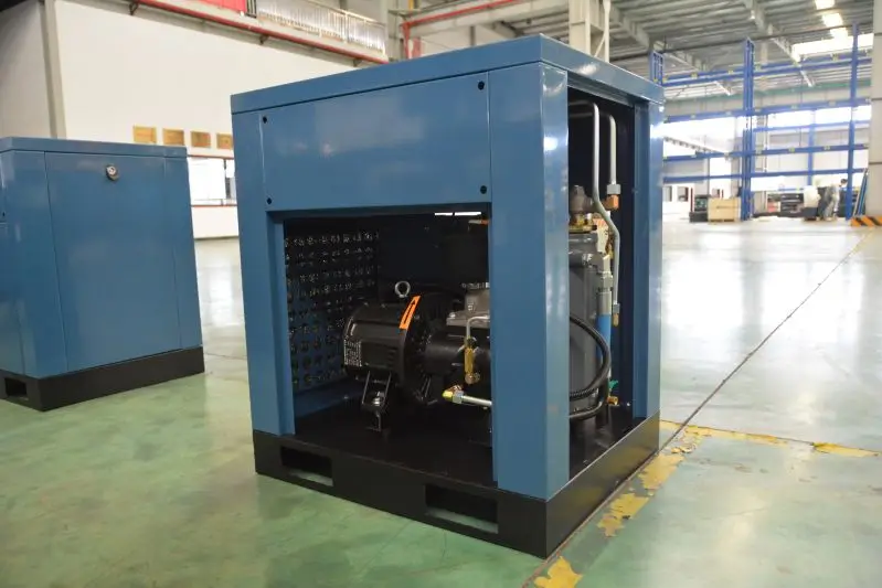 Station Type permanent magnet frequency Screw Air Compressor Equipped With frequency converter