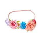 Rose Flower Hair Colorful Rose And Peony Flower Hair Accessories For Girls Women