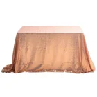 French Round Heat Resistant Sequin Tablecloths Fabric On Sale