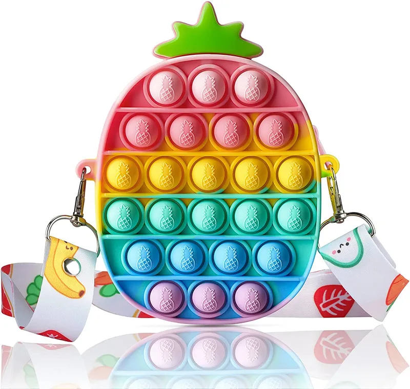 Hot selling Fidget Bag, Bubble push toys Silicone Wallet Bag for Gifts Purse Fidget Sensory Toys