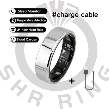 SHR Ring 5ATM Waterproof Ultra Narrow 6mm Custom S8  Photo control Heart Rate Health Intelligent Wearable Smart Ring for Women