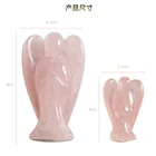 Carving Rose Quartz Natural Stone Handiwork Gift Semi-gems Pink Carving Figurines Crystal Angel