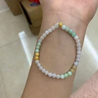 Jade Bead High Quality Natural Jade Bead 3 Colors Round 5MM Cute Bead Woven Bracelets For Women Men Jewelry
