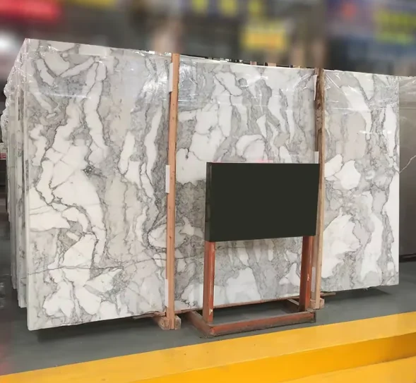 product australian white marble brown vein slabs with great price for bathroom living room lobby flooring wall tile-1