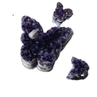 Natural Selling High Quality Natural Amethyst Cluster Butterfly Crystal Caved For Home Decoration