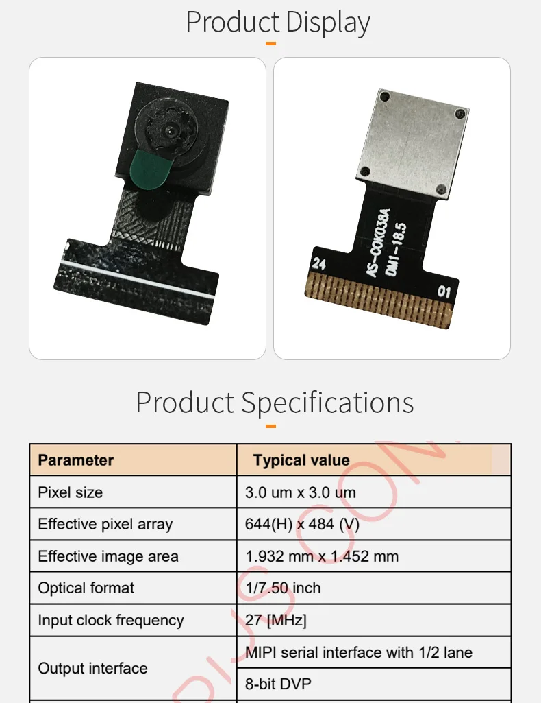 DGZX Mipi PGD030K 0.3mp Cmos Global Exposure Camera Module VGA 240fps Pupil Tracking for DMS Driver Monitoring插图1 DGZX Mipi PGD030K 0.3mp Cmos Global Exposure Camera Module VGA 240fps Pupil Tracking for DMS Driver Monitoring插图1