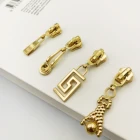 Custom Zipper Custom Metal Zipper Ends Head Zip Sliders Puller With Letter Logo For Clothing And Bags