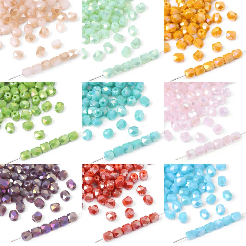 product 6mm cube glass faceted beads diy handmade bracelet necklace jewelry making materials accessories-30