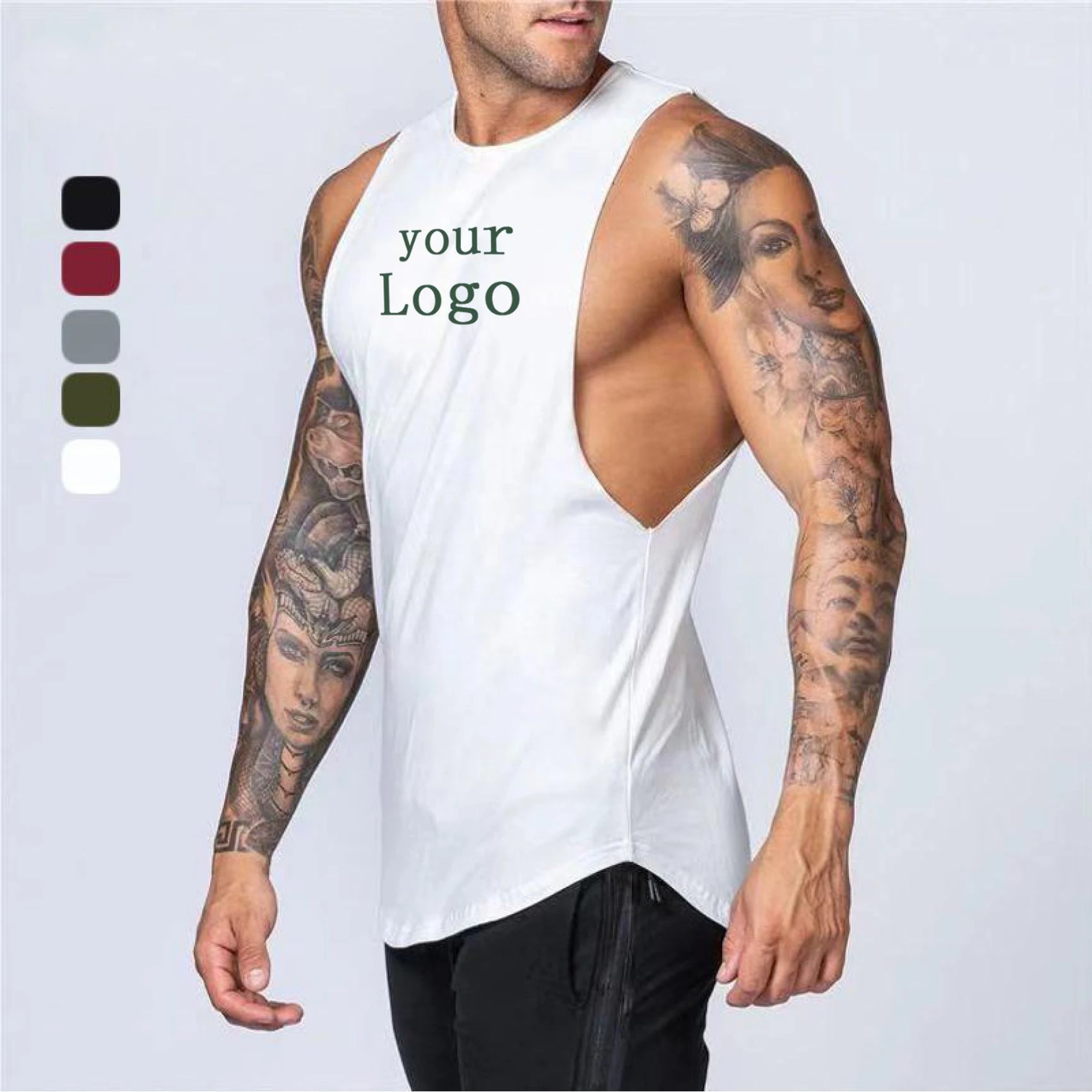 Lulu Mens Sport Wear Workout Clothes Fitness Custom Tank Top Men Gym Activewear Men's Vests