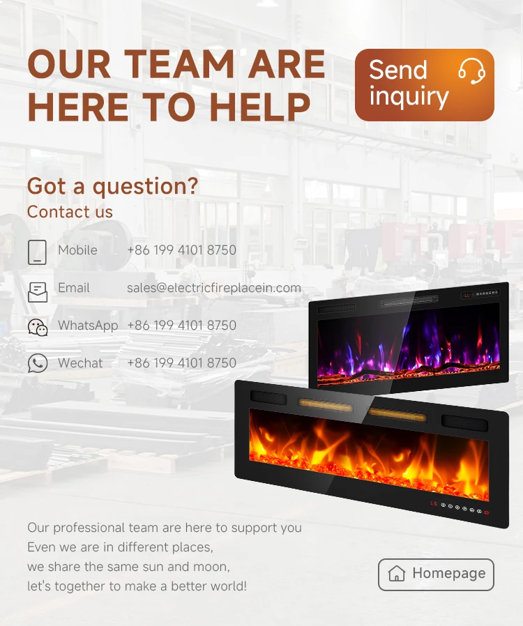 Electric Fireplace, 50", 60", 72", Wall - detail 32