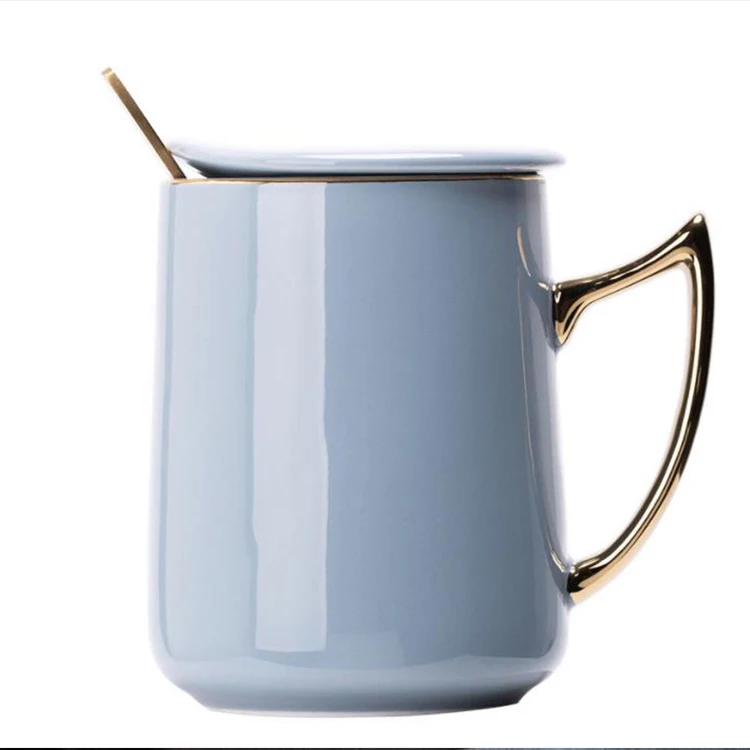 2022 New Fashion Creative Gold Coffee Gold Handle Couple Nordic Ceramic Mug