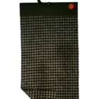 Men Women Apparel Garment And Men Apparel Garment Of BK/GREY BK/GRAY Houndstooth Fabric 40%WOOL