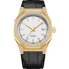 Watch VDEAR Japan 8215 Sapphire Crystal Diamond Watch Custom Watch Men Mechanical Automatic Leather