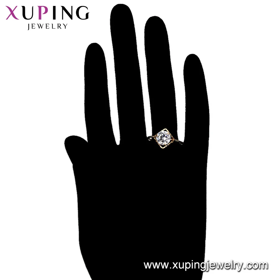 15493 Xu Ping jewelry simple temperament design single diamond 18K gold charm jewelry environmental protection copper ring