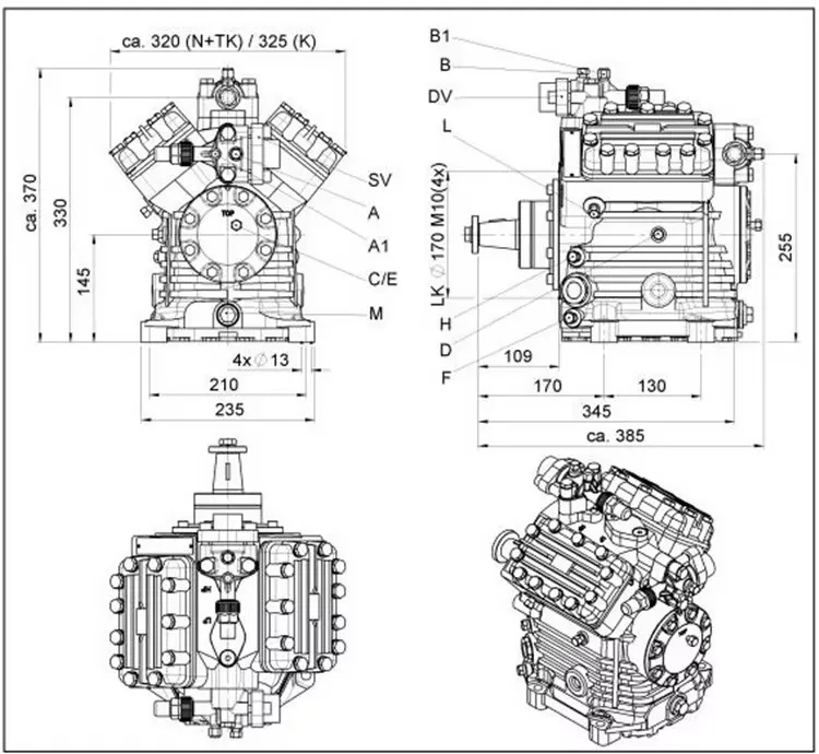Car Air Conditioning Compressor, FK40/655K, 24V - detail 12