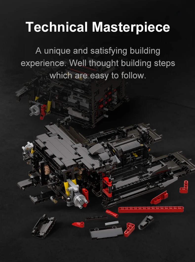 C61042 Cada Rc Hightech Moc C61042 3187pcs Italian Super Racing Car