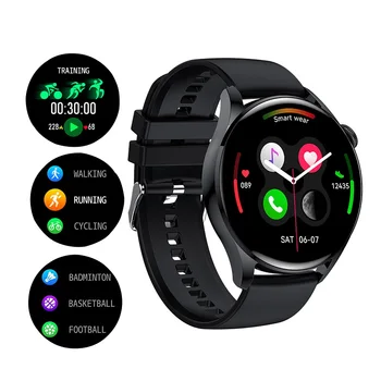 2022 Smart Watch GT3 BT Call Music Play Round Smart Watch Fitness Tracker Blood Pressure Waterproof Dafit SmartWatch GT3
