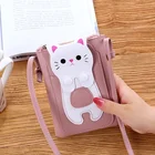 Wallet Case Leather High Quality Single Slant Women Wallet Card Case PU Leather Phone Bag