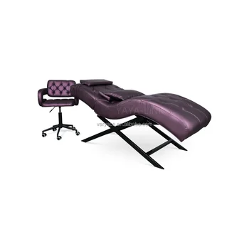 salon reclining bed electric spa chair curved lash bed beauty bed